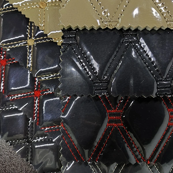 Broderi læder med PVC klart ark