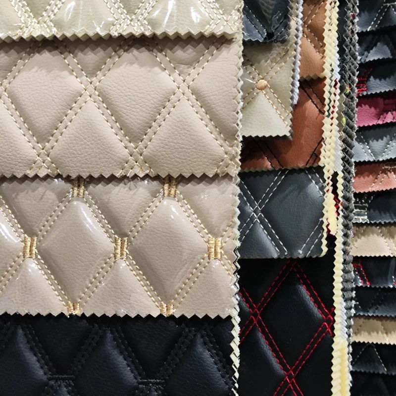 PVC broderi læder med PVC klart ark